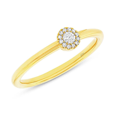 0.12 Ctw 14k Yellow Gold Diamond Womens Ring Size 5