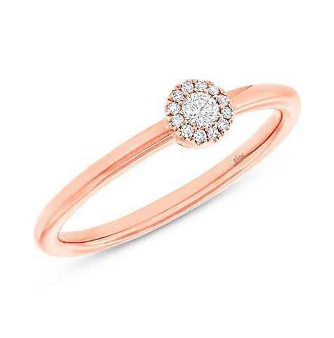 0.12 Ctw 14k Rose Gold Diamond Womens Ring