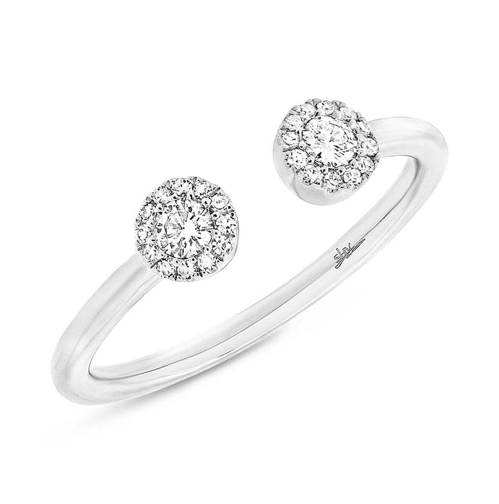 0.23 Ctw 14k White Gold Diamond Womens Ring Size 6