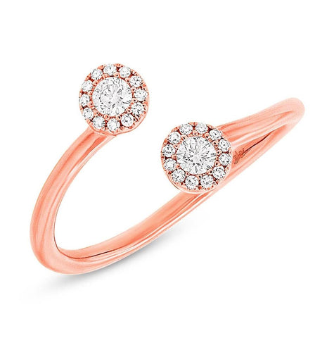 0.23 Ctw 14k Rose Gold Diamond Womens Ring