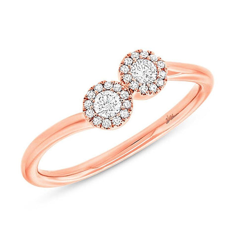 0.23 Ctw 14k Rose Gold Diamond Womens Ring