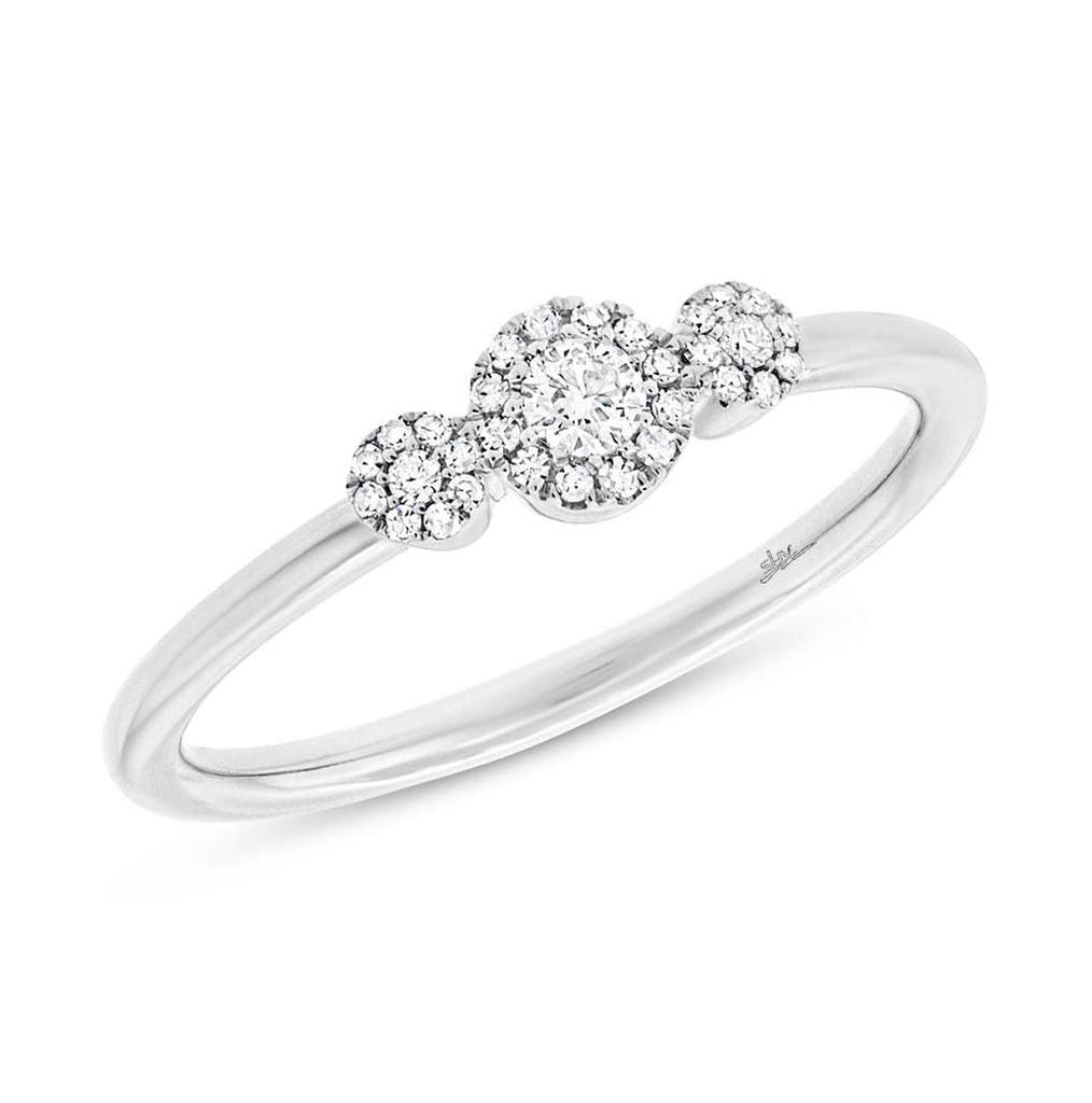 0.18 Ctw 14k White Gold Diamond Womens Ring