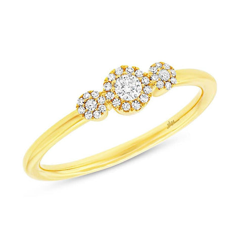 0.18 Ctw 14k Yellow Gold Diamond Womens Ring