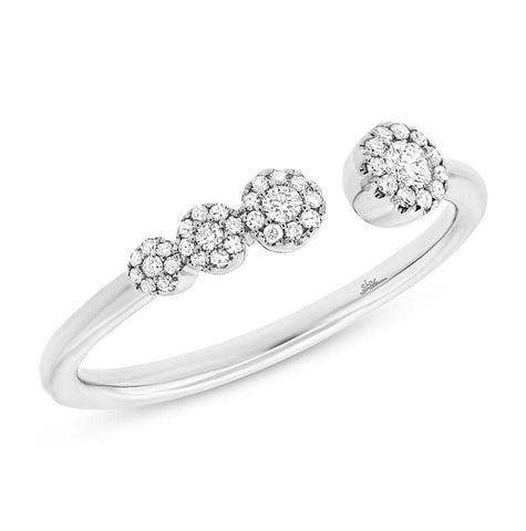0.18 Ctw 14k White Gold Diamond Womens Ring
