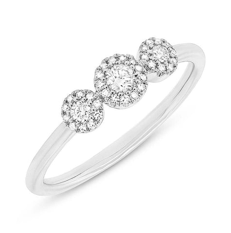 0.26 Ctw 14k White Gold Diamond Womens Ring