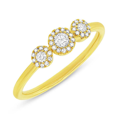 0.26 Ctw 14k Yellow Gold Diamond Womens Ring Size 5