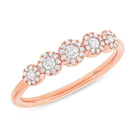 0.30 Ctw 14k Rose Gold Diamond Womens Ring