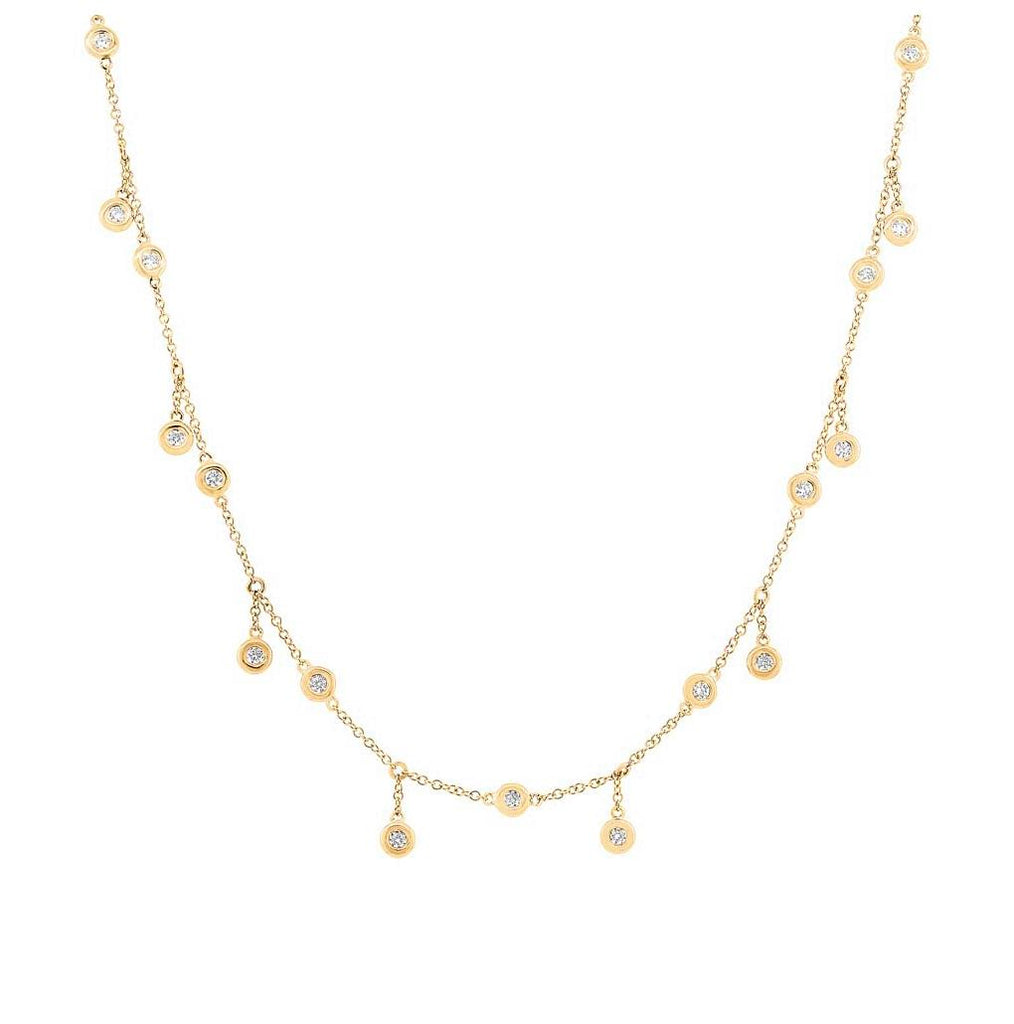 1.85 Ctw 14k Yellow Gold Diamond Necklace