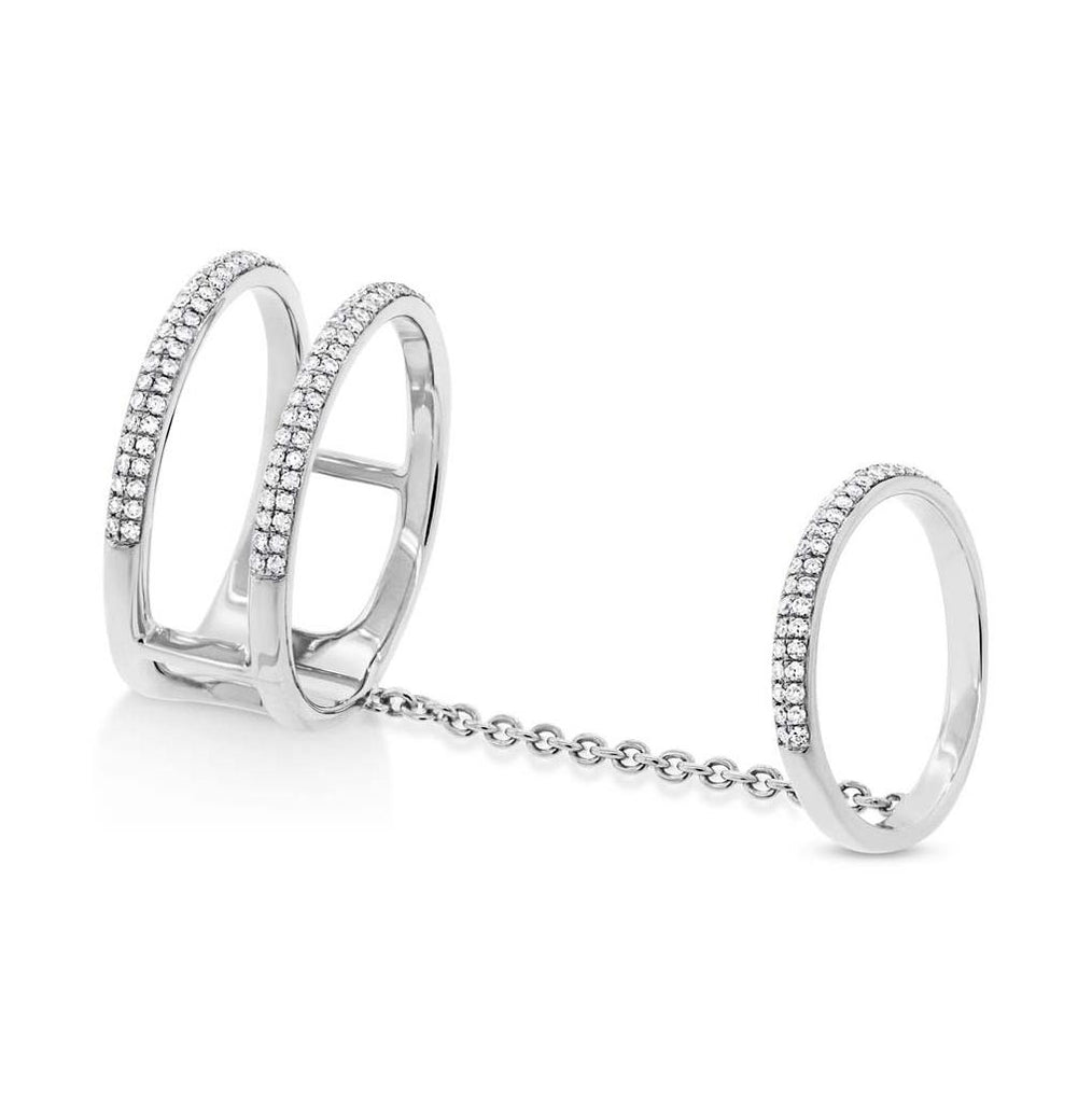 0.42 Ctw 14k White Gold Diamond Womens Ring
