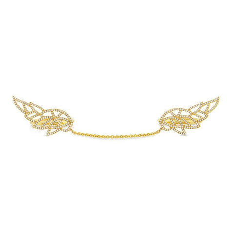 0.76 Ctw 14k Yellow Gold Diamond Angel Wings Ring