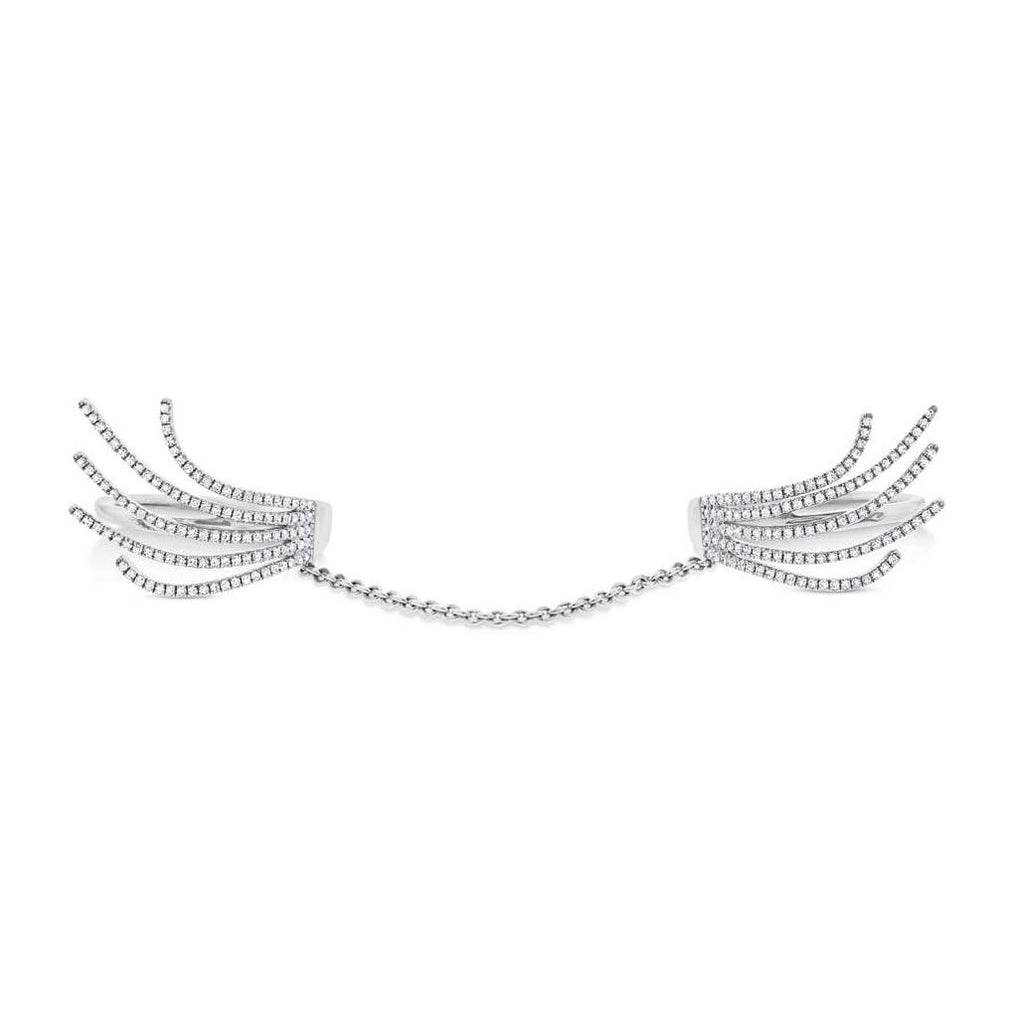 0.54 Ctw 14k White Gold Diamond Womens Ring