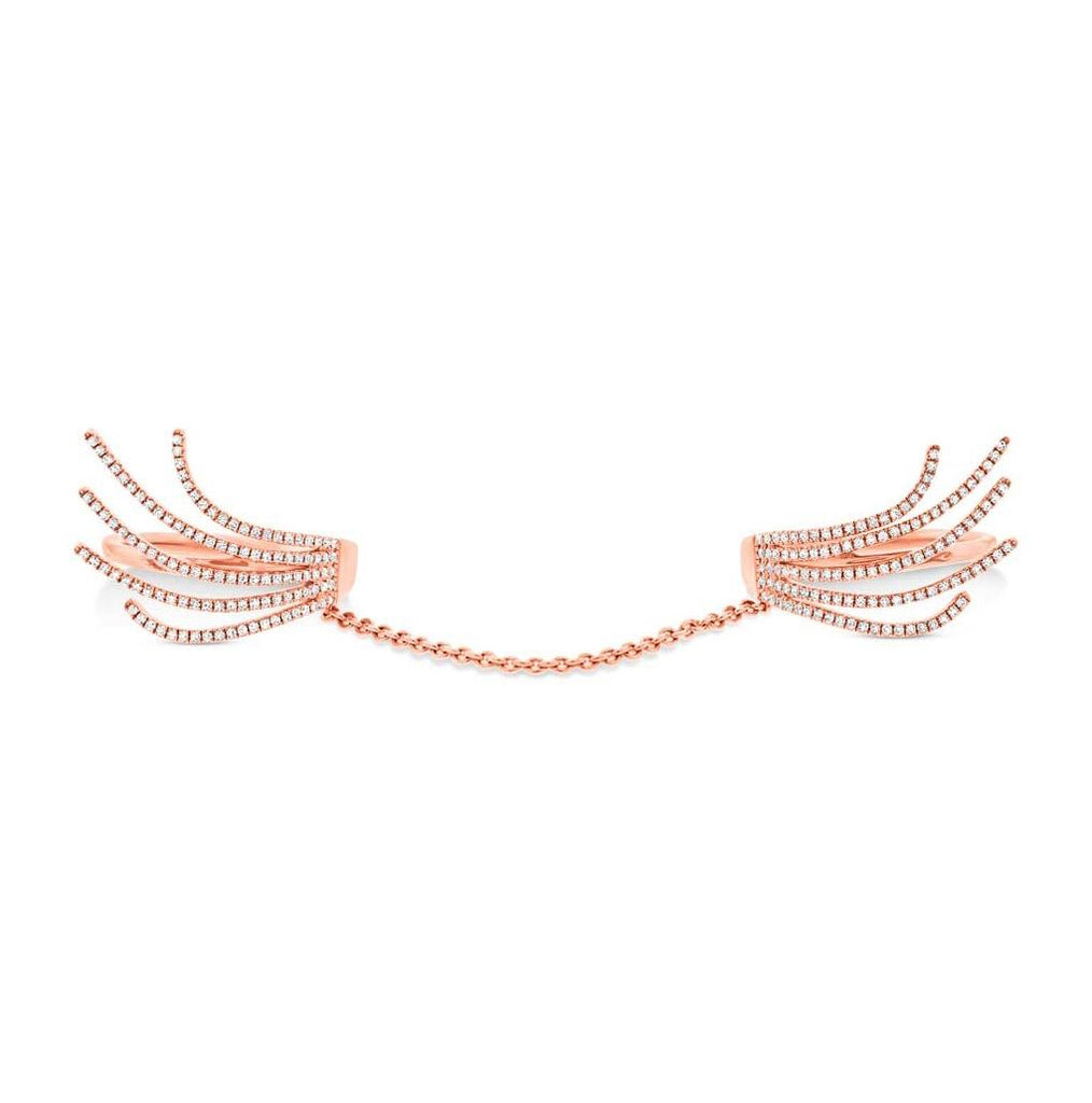 0.54 Ctw 14k Rose Gold Diamond Womens Ring