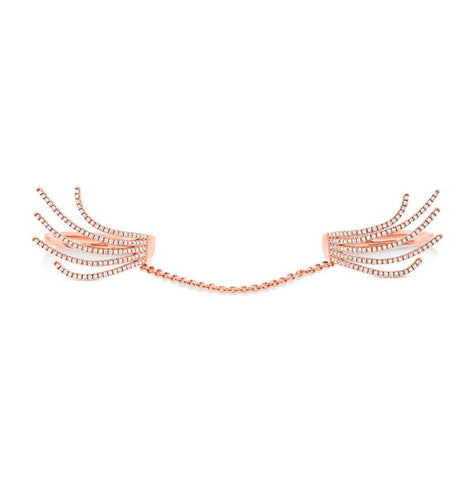 0.54 Ctw 14k Rose Gold Diamond Womens Ring