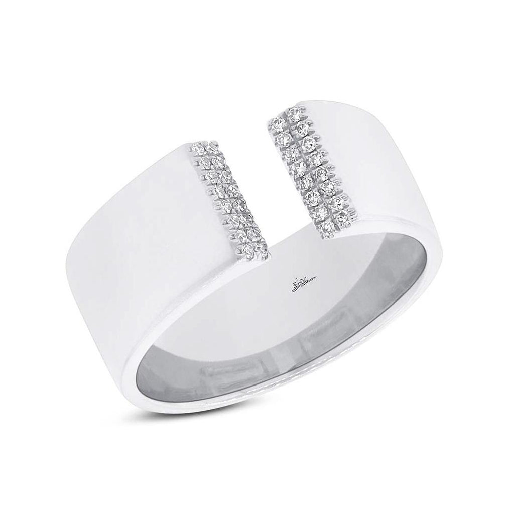 0.10 Ctw 14k White Gold Diamond Womens Ring