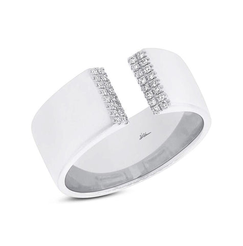 0.10 Ctw 14k White Gold Diamond Womens Ring