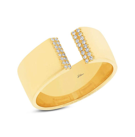 0.10 Ctw 14k Yellow Gold Diamond Womens Ring