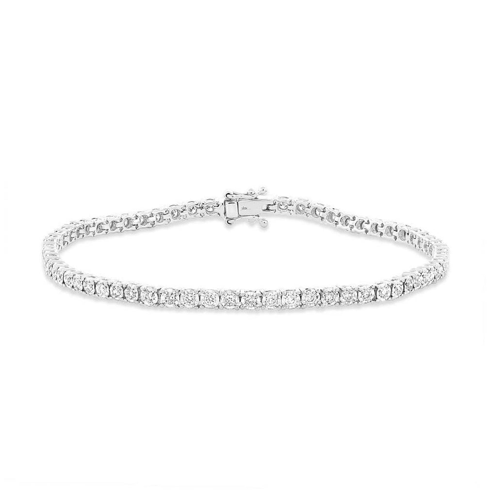 1.00 Ctw 14k White Gold Diamond Womens Bracelet