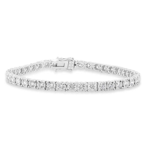 3.00 Ctw 14k White Gold Diamond Womens Bracelet