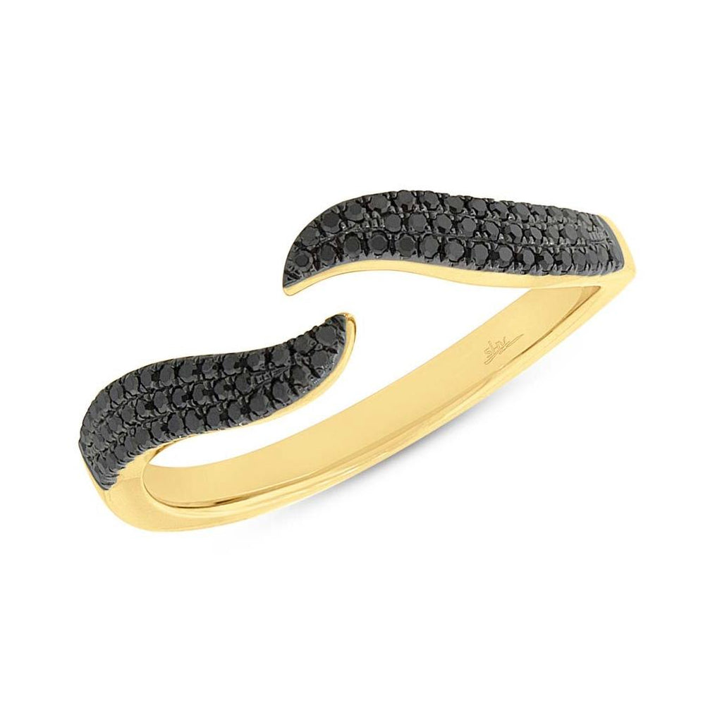 0.20 Ctw 14k Yellow Gold Black Diamond Womens Ring