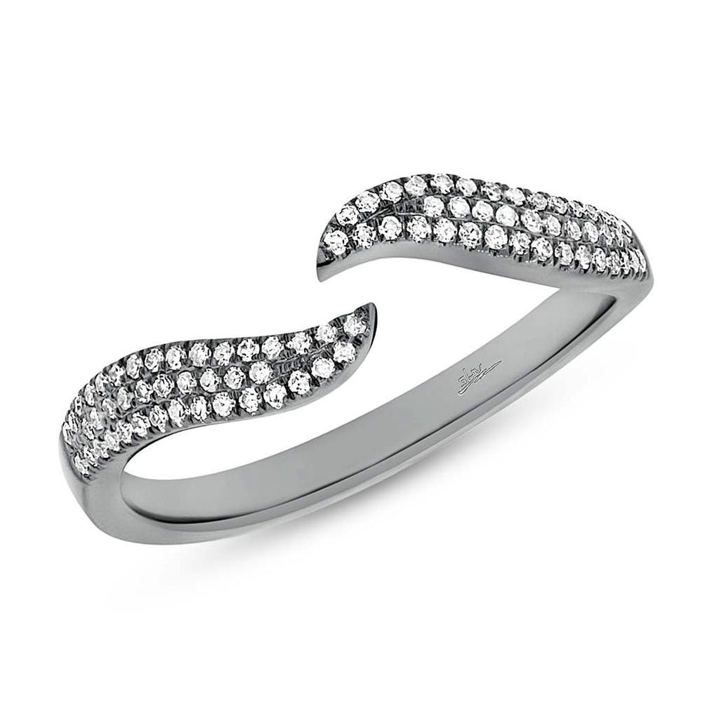 0.17 Ctw 14k Black Rhodium Gold Diamond Womens Ring