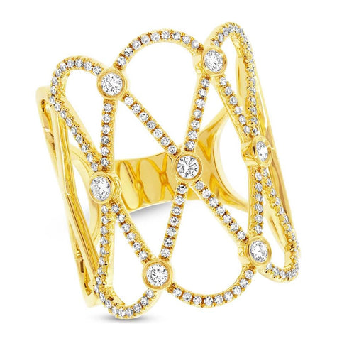 0.57 Ctw 14k Yellow Gold Diamond Womens Ring