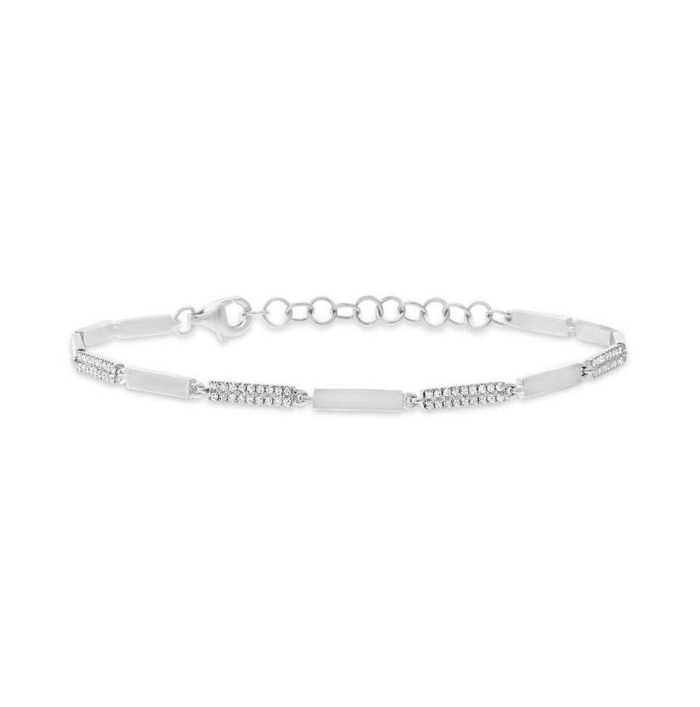 0.29 Ctw 14k White Gold Diamond Bracelet