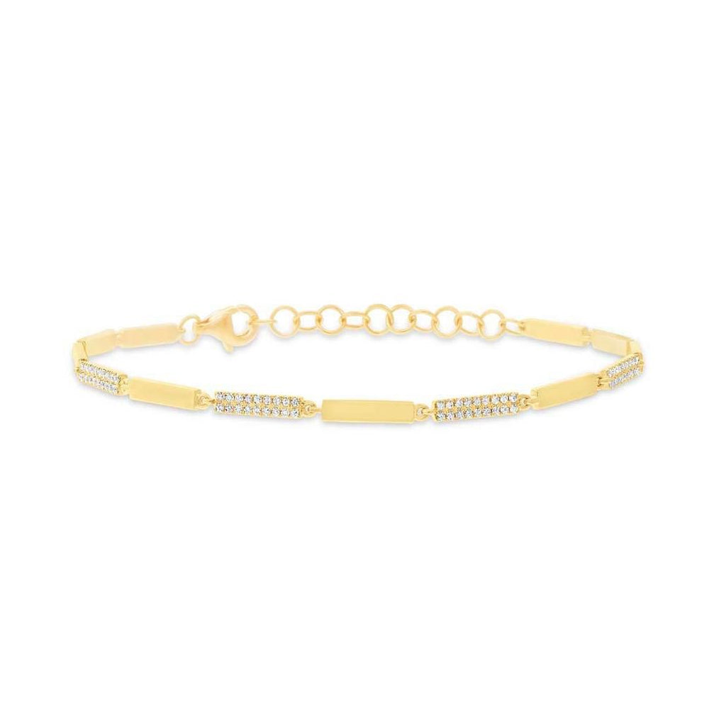 0.29 Ctw14k Yellow Gold Diamond Bracelet