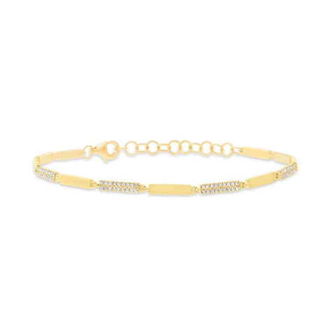 0.29 Ctw14k Yellow Gold Diamond Bracelet