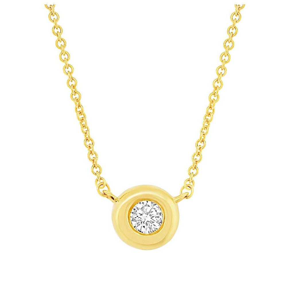 0.05 Ctw 14k Yellow Gold Diamond Necklace