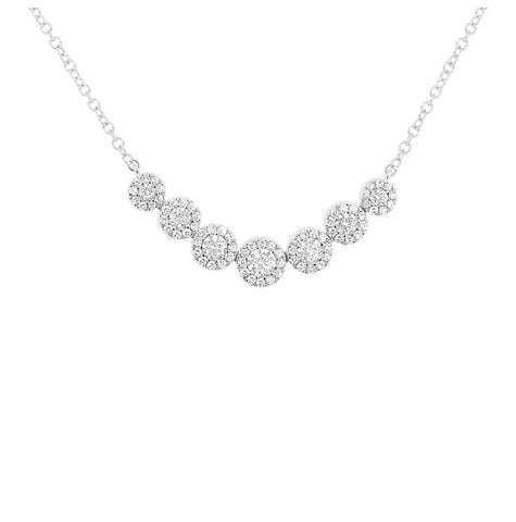 0.50 Ctw 14k White Gold Diamond Necklace