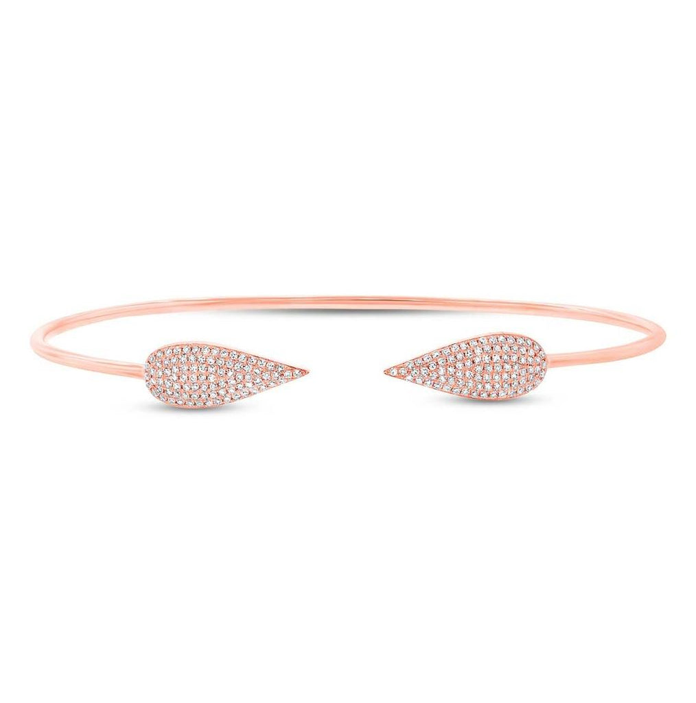 0.38 Ctw 14k Rose Gold Diamond Bracelet