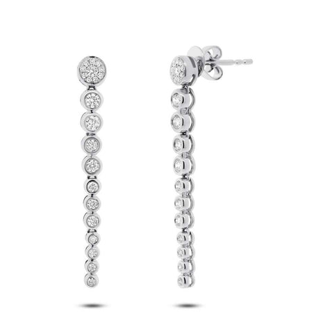 0.52 Ctw 14k White Gold Diamond Earring