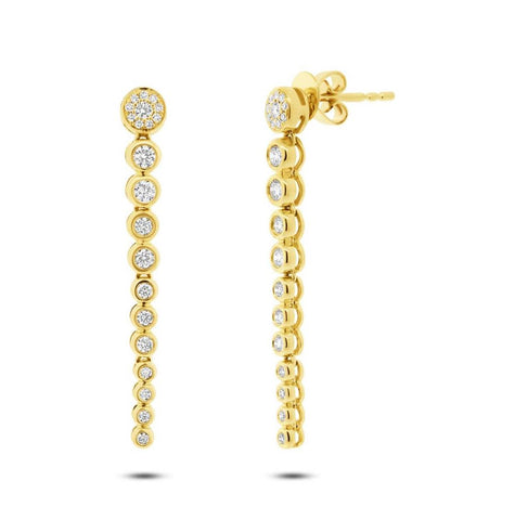 0.52 Ctw 14k Yellow Gold Diamond Earring