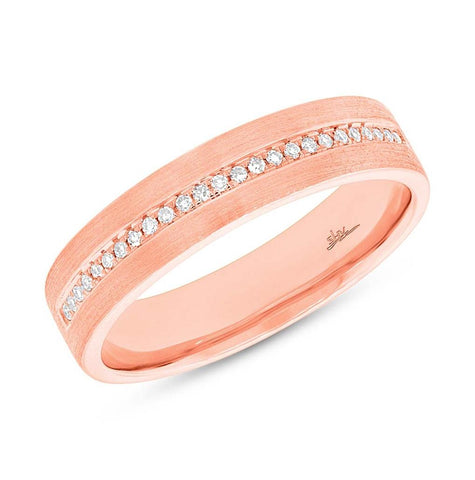 0.08 Ctw 14k Rose Gold Diamond Womens Band Size 5