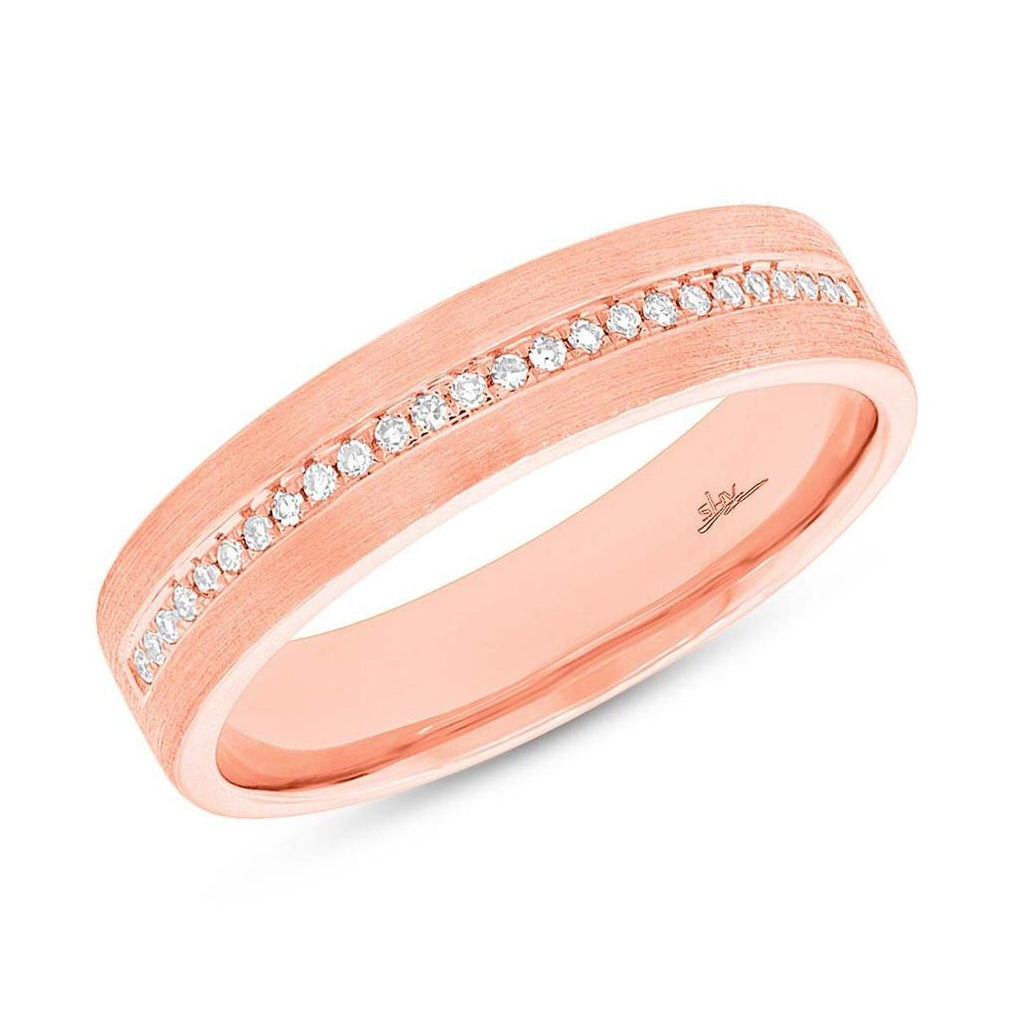 0.08 Ctw 14k Rose Gold Diamond Womens Band