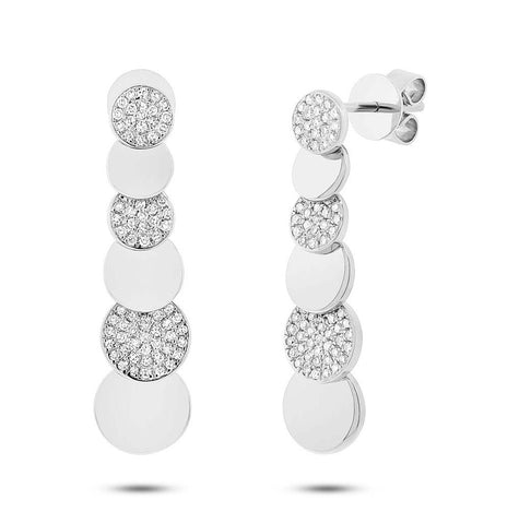 0.29 Ctw 14k White Gold Diamond Pave Earring