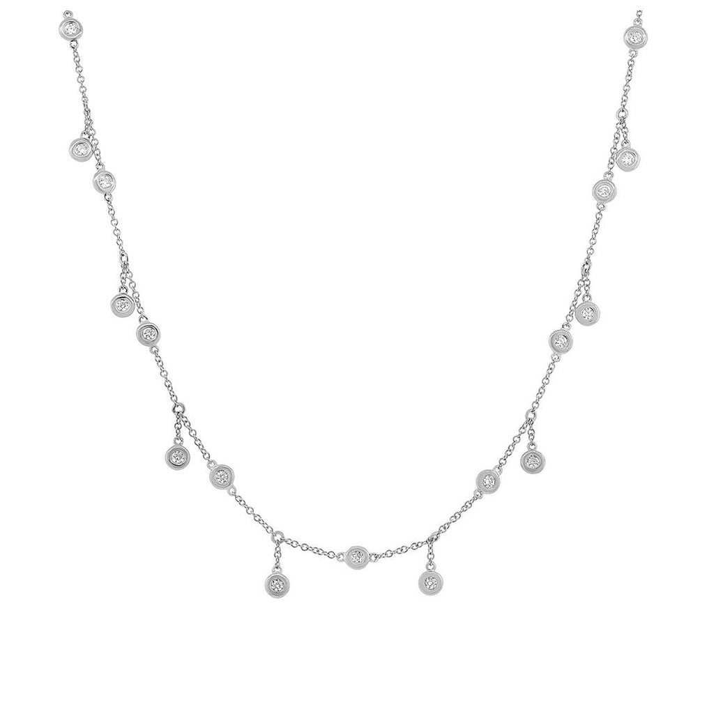 0.34 Ctw 14k White Gold Diamond Necklace