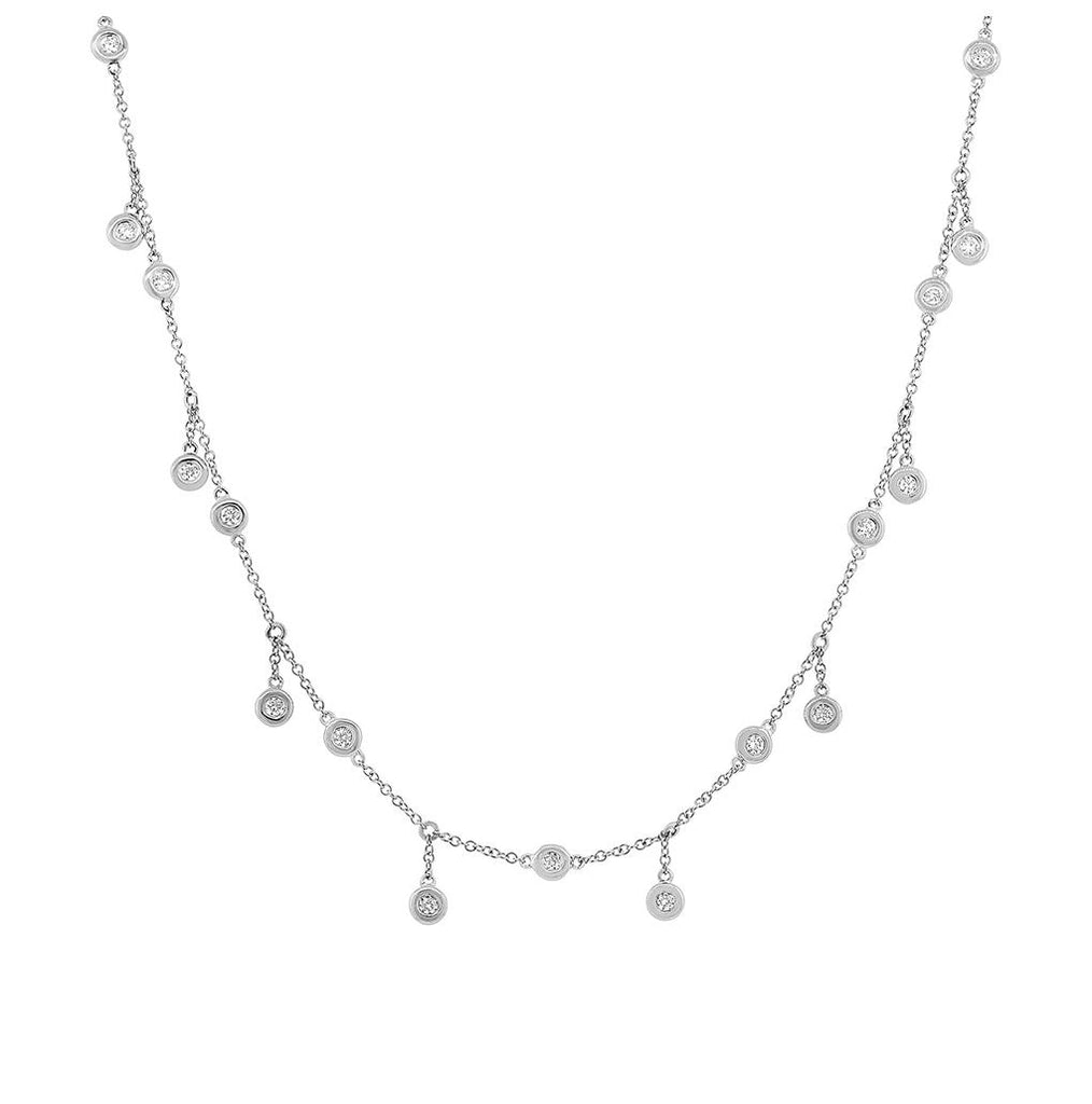 1.85 Ctw 14k White Gold Diamond Necklace