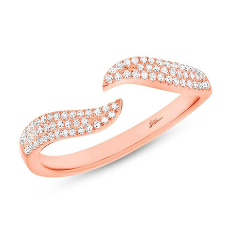 0.17 Ctw 14k Rose Gold Diamond Womens Ring Size 6