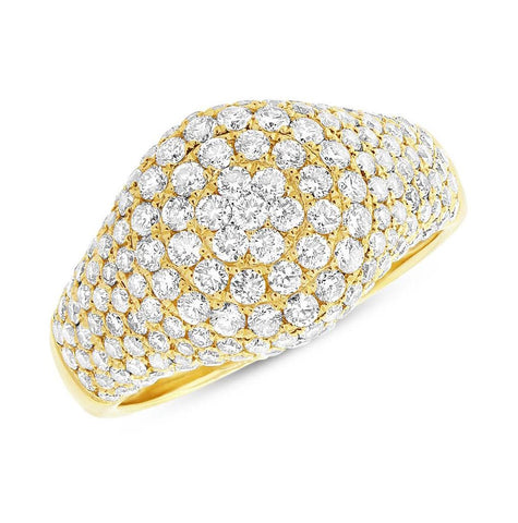 1.81 Ctw 14k Yellow Gold Diamond Pave Womens Ring