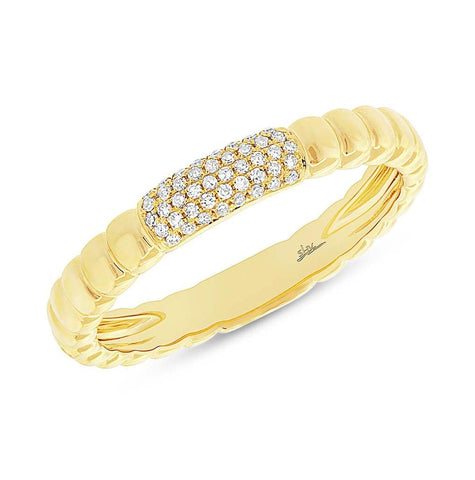 0.10 Ctw 14k Yellow Gold Diamond Womens Ring