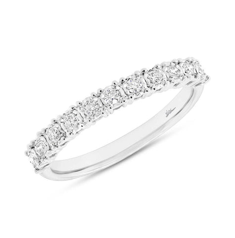 0.20 Ctw 14k White Gold Diamond Womens Band