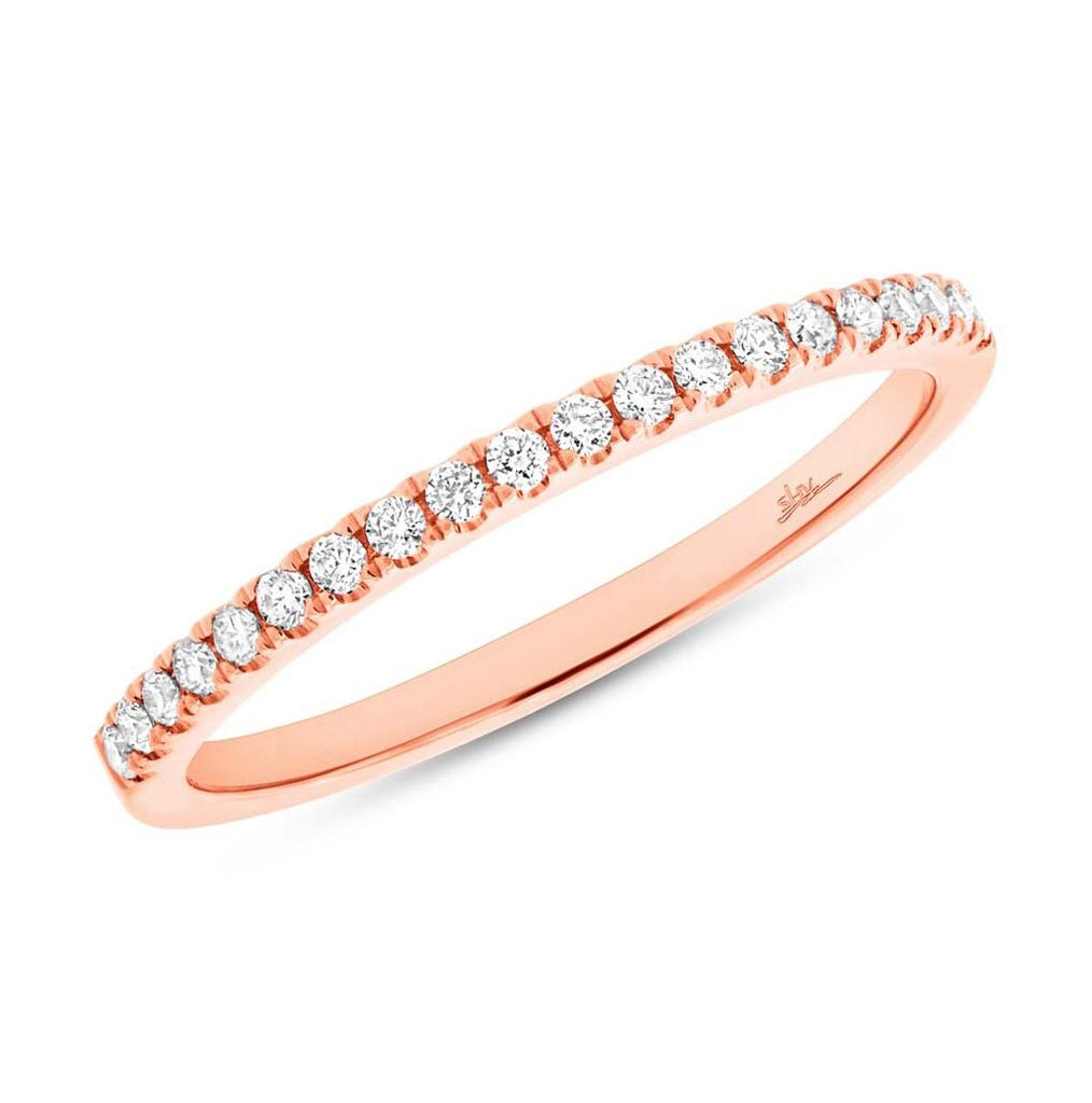 0.18 Ctw 14k Rose Gold Diamond Womens Band