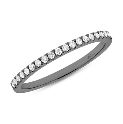 0.18 Ctw 14k Black Rhodium Gold Diamond Womens Band