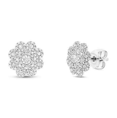 0.65 Ctw 14k White Gold Diamond Earring