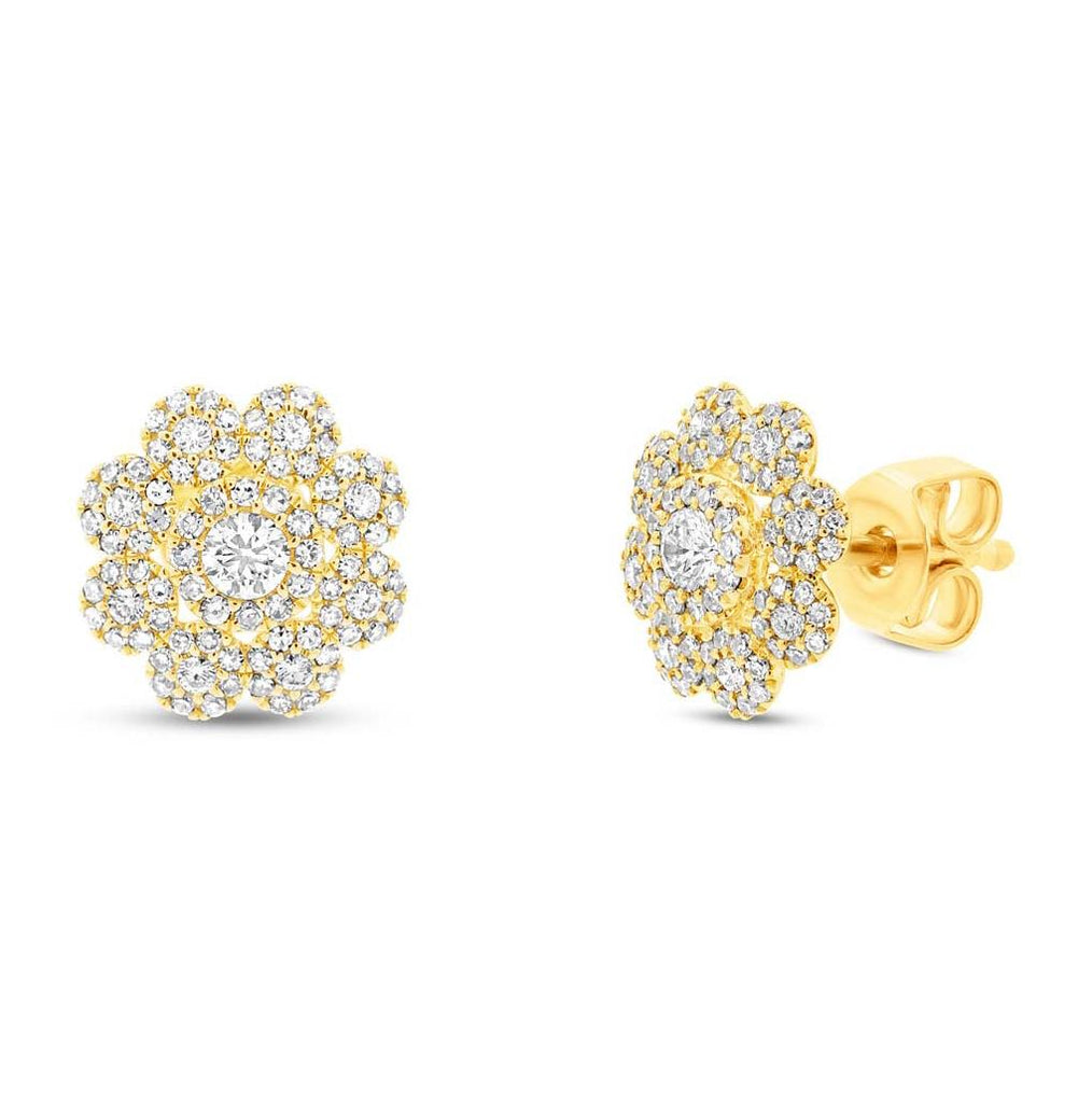 0.65 Ctw 14k Yellow Gold Diamond Earring