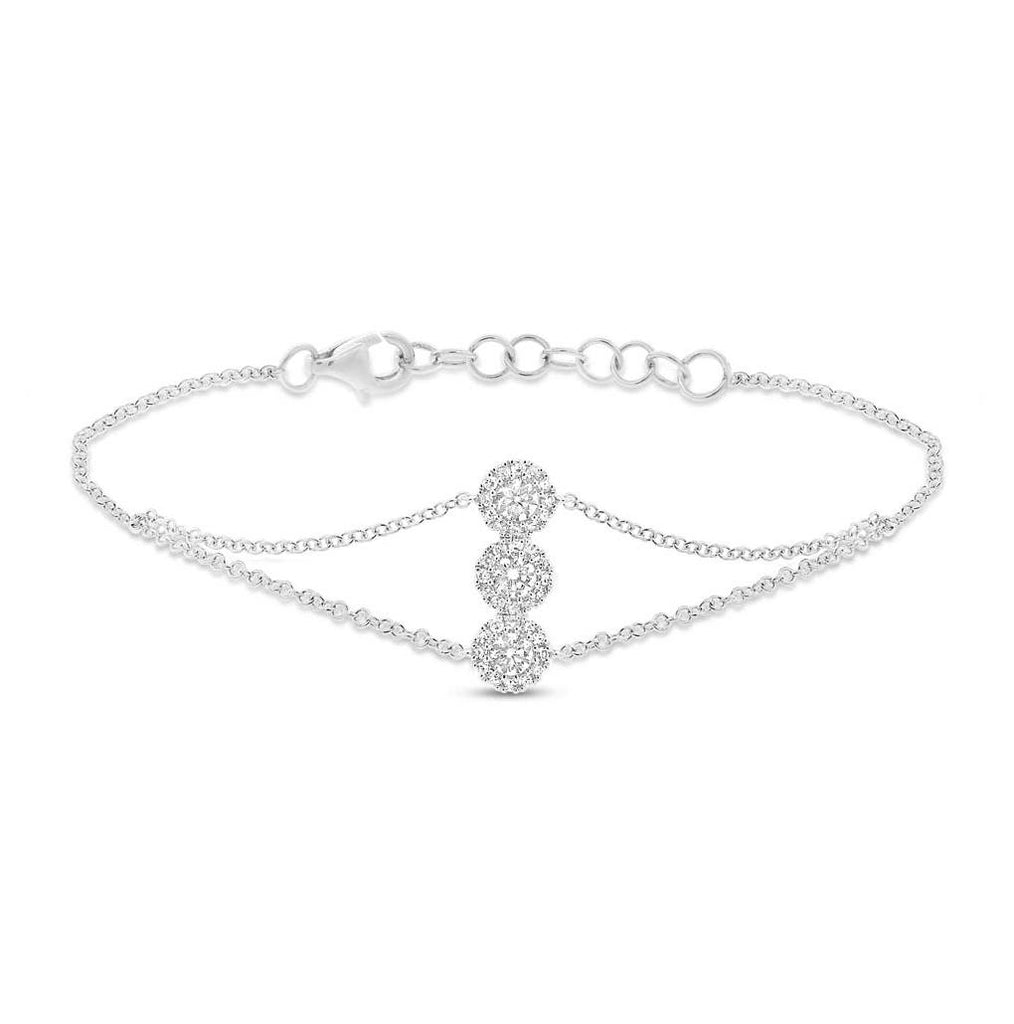 0.32 Ctw 14k White Gold Diamond Womens Bracelet