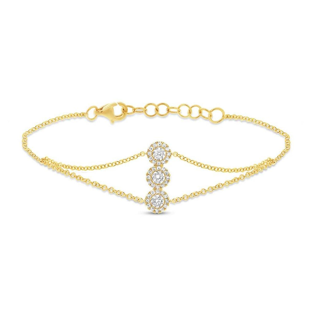 0.32 Ctw 14k Yellow Gold Diamond Womens Bracelet