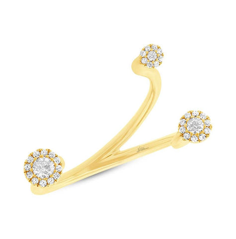 0.22 Ctw 14k Yellow Gold Diamond Womens Ring