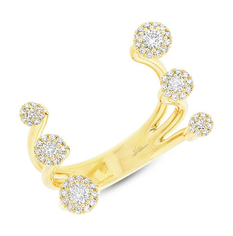 0.41 Ctw 14k Yellow Gold Diamond Womens Ring